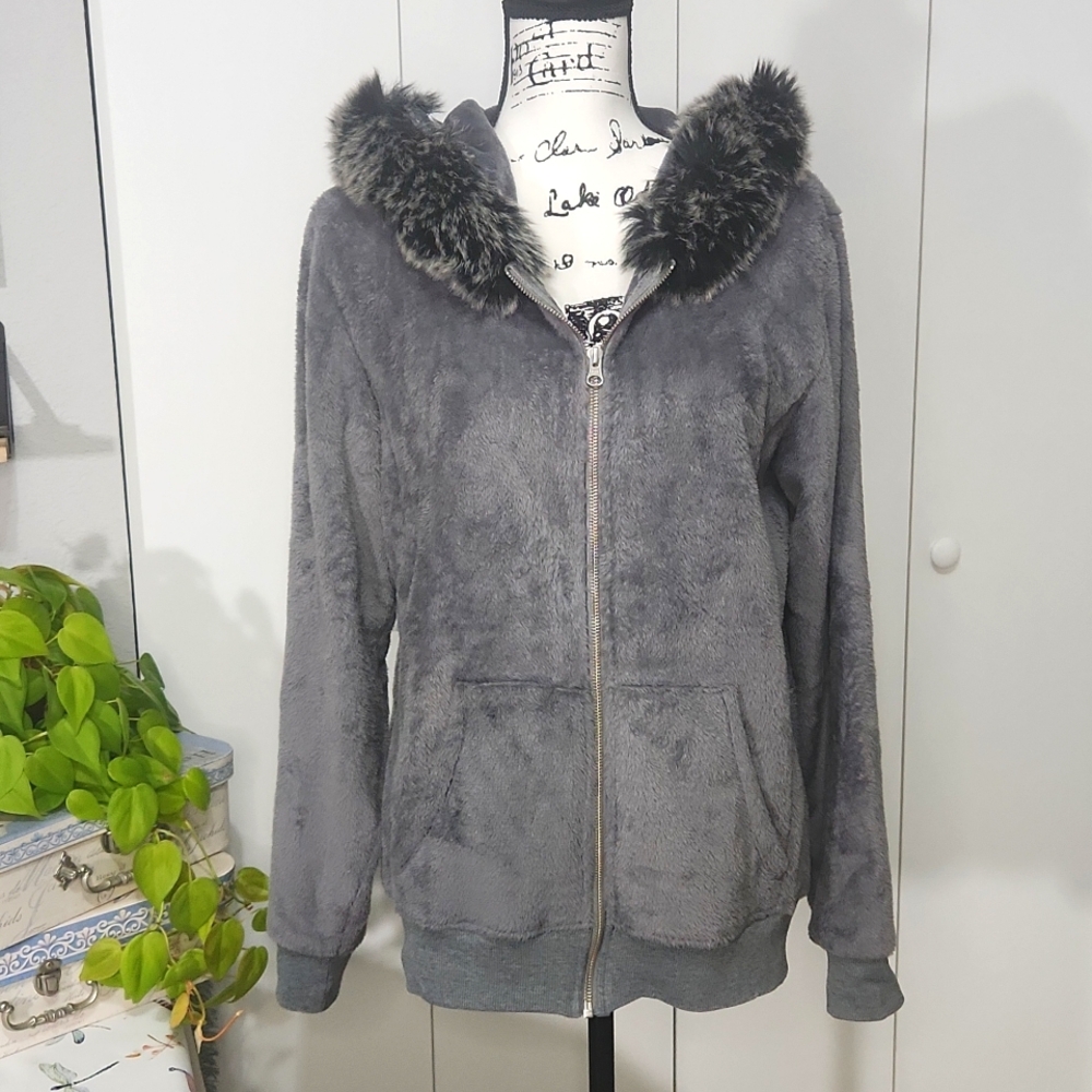 Cirque Du Soleil "Crystal" Sherpa Zip-Up Hoodie Sz L